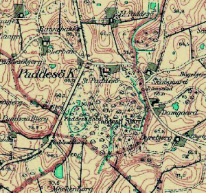 Padesø – områdekort (1954)